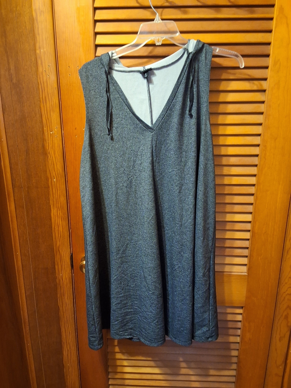 torrid Gray Hooded V-Neck Dress